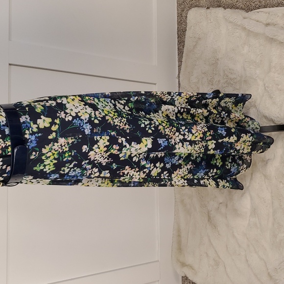 Tommy Hilfiger Navy Blue Floral Halter Dress With Belt 6 - Picture 7 of 13